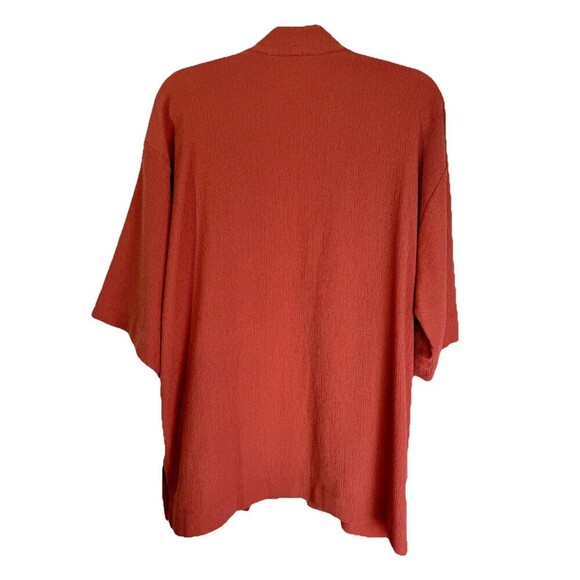 Chicos Travelers Open Front Cardigan Jacket Womens 1/Medium Coral Orange - Picture 3 of 10